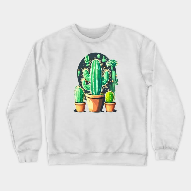 Three Cactus Crewneck Sweatshirt by Sixbrotherhood